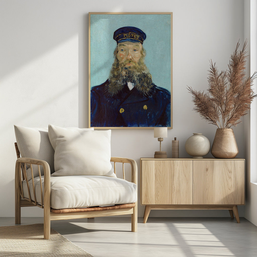 Vincent Van Gogh's Portrait of Postman Roulin (1888) - Poster / Art Print - interiör