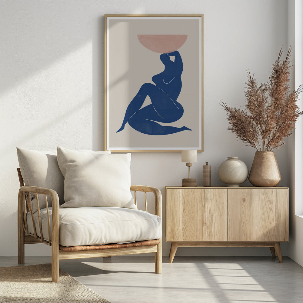Vase and Woman - Poster / Art Print - interiör
