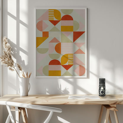 Bauhaus Fun Pastel - Poster / Art Print - interiör