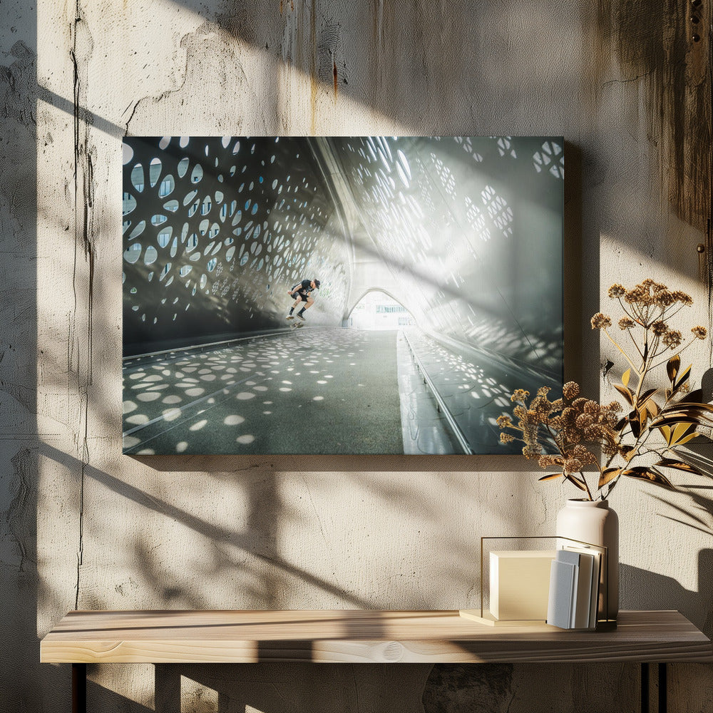 Kickflip Sam Taeymans - Poster / Art Print - interiör