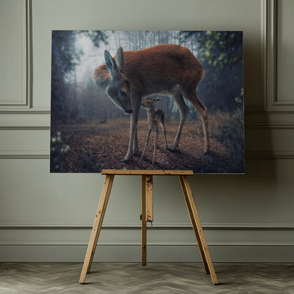 Mother and Fawn - Poster / Art Print - interiör
