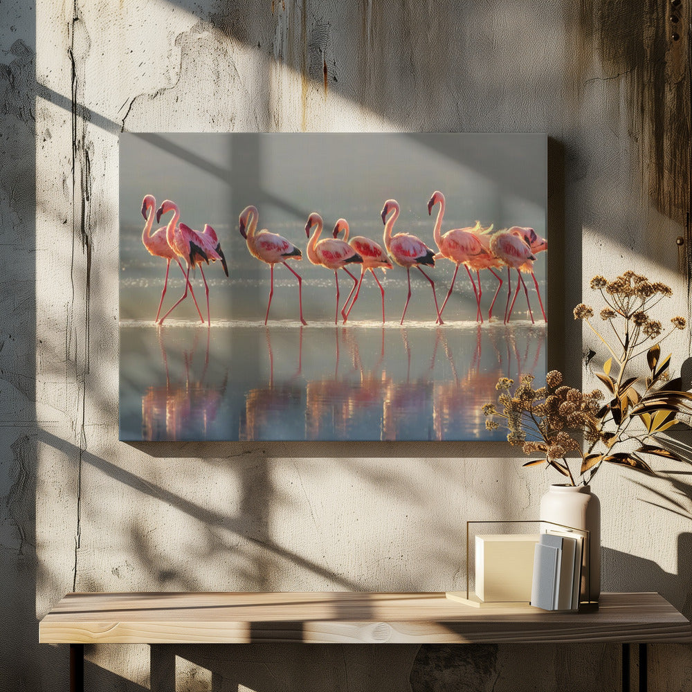Flamingo - Poster / Art Print - interiör