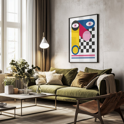 ABSTRACT FACE - Poster / Art Print - interiör