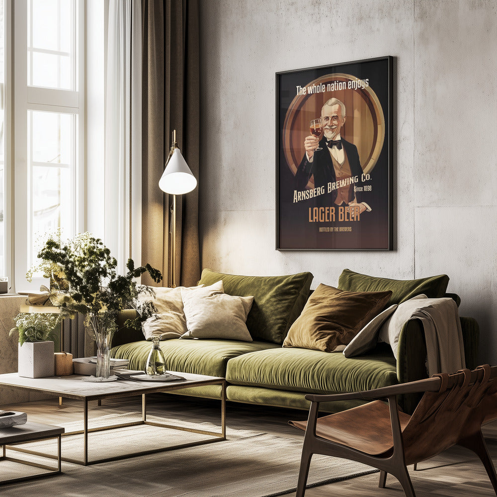 Lager Beer - Poster / Art Print - interiör