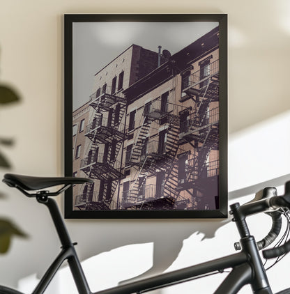 New York City Fire Escapes 02 - Poster / Art Print - interiör