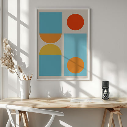 Bright Minimal Shapes Series #4 - Poster / Art Print - interiör