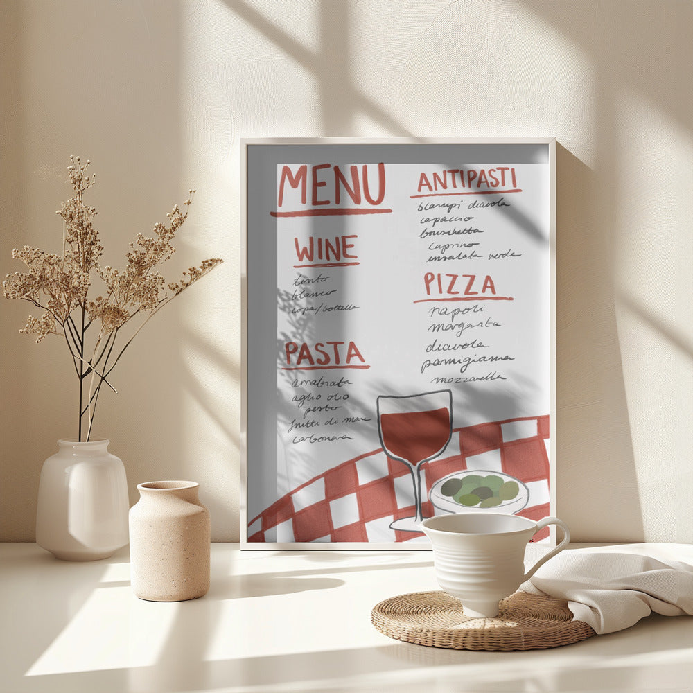Italian Menu - Poster / Art Print - interiör