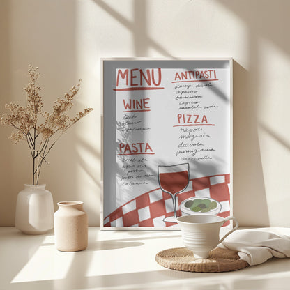 Italian Menu - Poster / Art Print - interiör