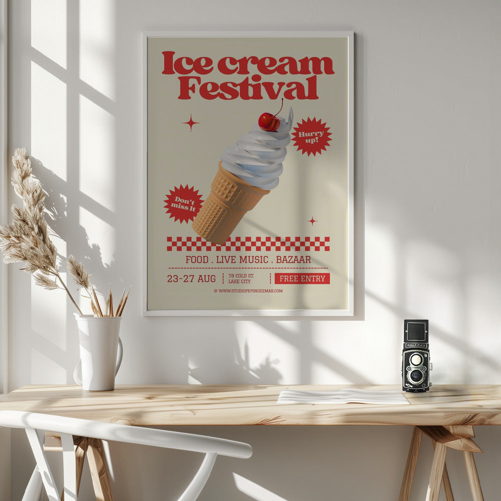 Ice Cream Festival - Poster / Art Print - interiör