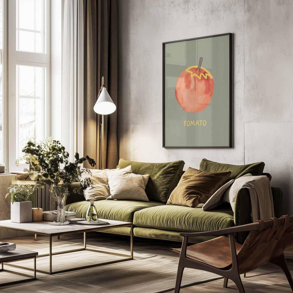 Tomato in Green - Poster / Art Print - interiör