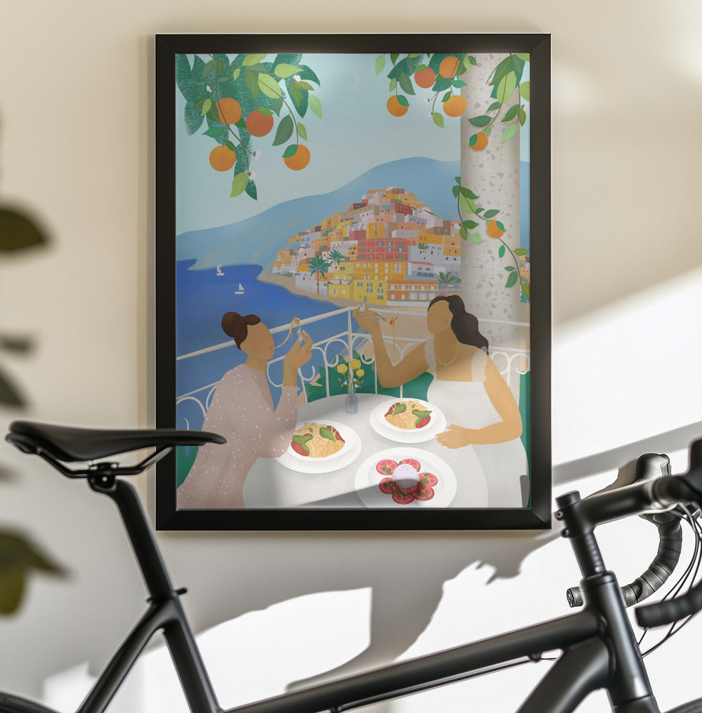 Girls in Positano - Poster / Art Print - interiör