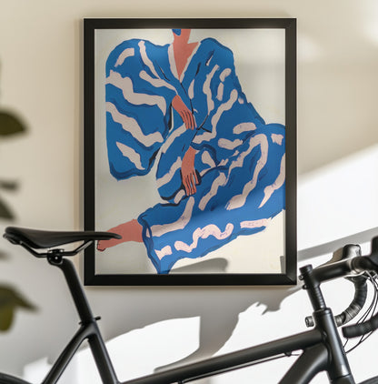 Portrait Indigoreverie - Poster / Art Print - interiör