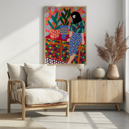 Hawaiian Girl - Poster / Art Print - interiör