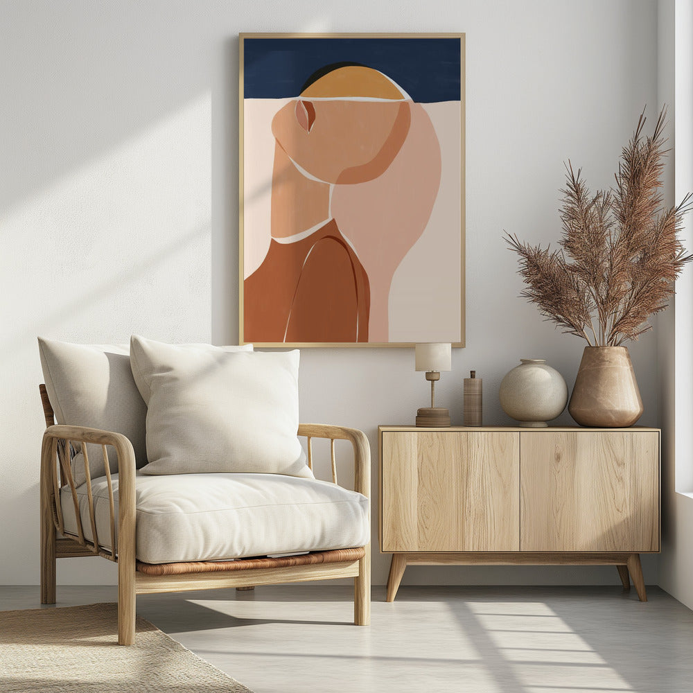 Half Face Half Sun - Poster / Art Print - interiör