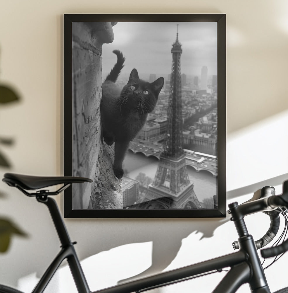 Kitty in Paris - Poster / Art Print - interiör