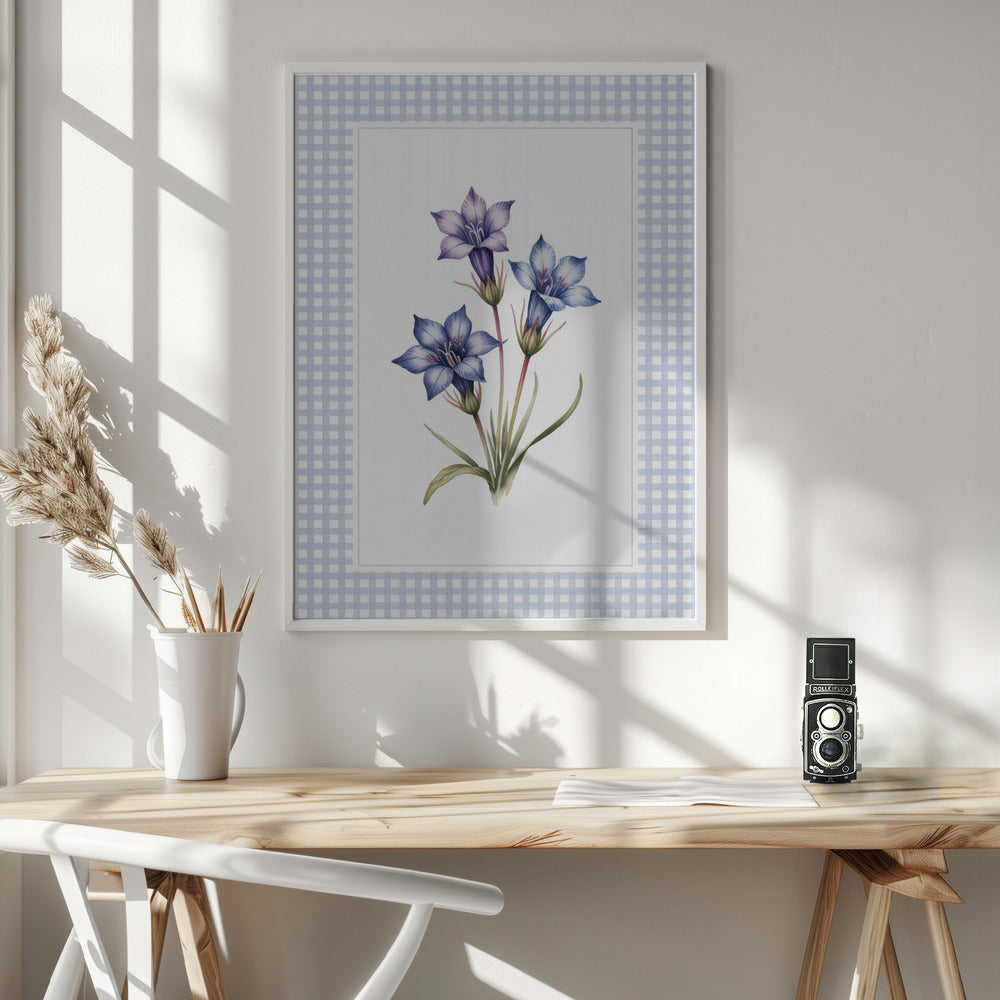 Gentiana Flowers - Poster / Art Print - interiör