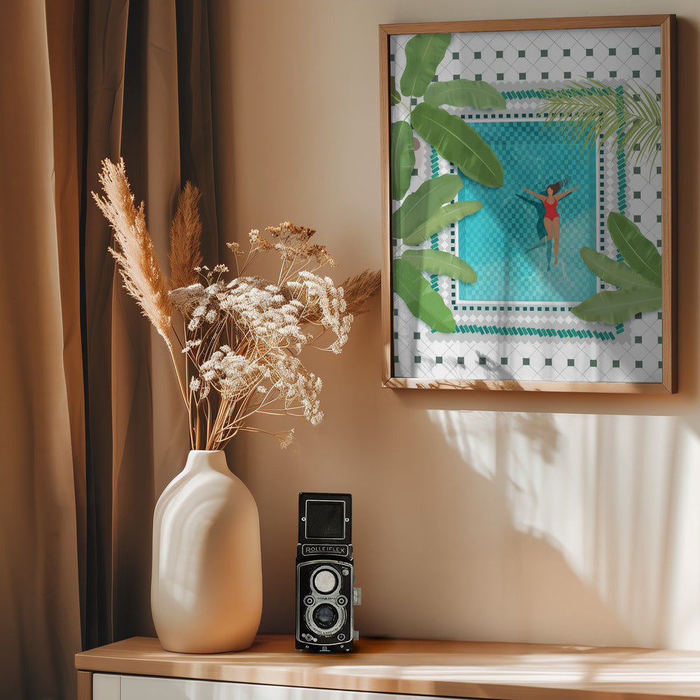 Riad Pool - Poster / Art Print - interiör