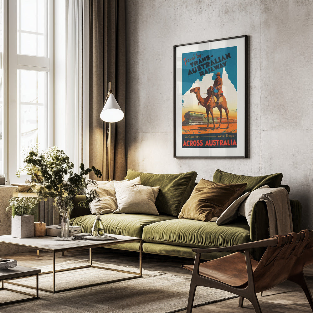 Trans Australian Railway Poster - Poster / Art Print - interiör