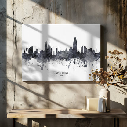 Barcelona Spain Skyline - Poster / Art Print - interiör