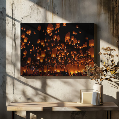Floating Lanterns - Poster / Art Print - interiör