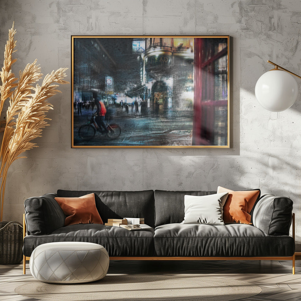BOY ON A BICYCLE - Poster / Art Print - interiör