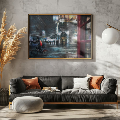 BOY ON A BICYCLE - Poster / Art Print - interiör