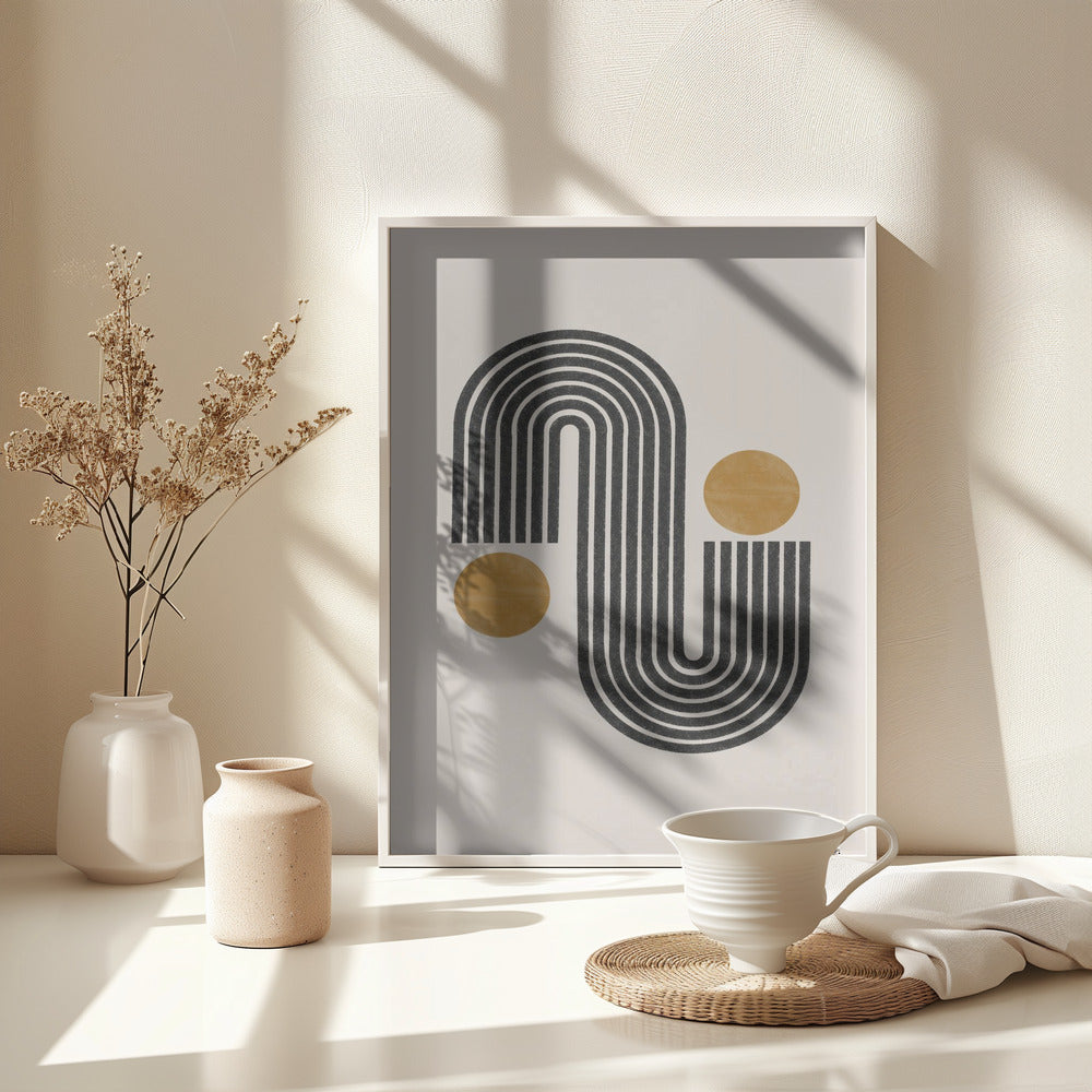 Mid Century No3. - Poster / Art Print - interiör