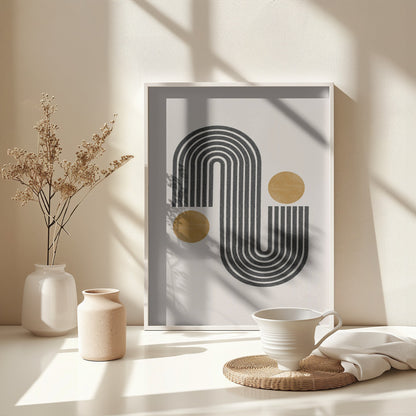 Mid Century No3. - Poster / Art Print - interiör