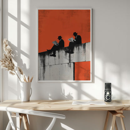 Wall of Reading - Poster / Art Print - interiör