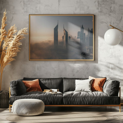 Fog Lockdown on the City of Steel - Poster / Art Print - interiör