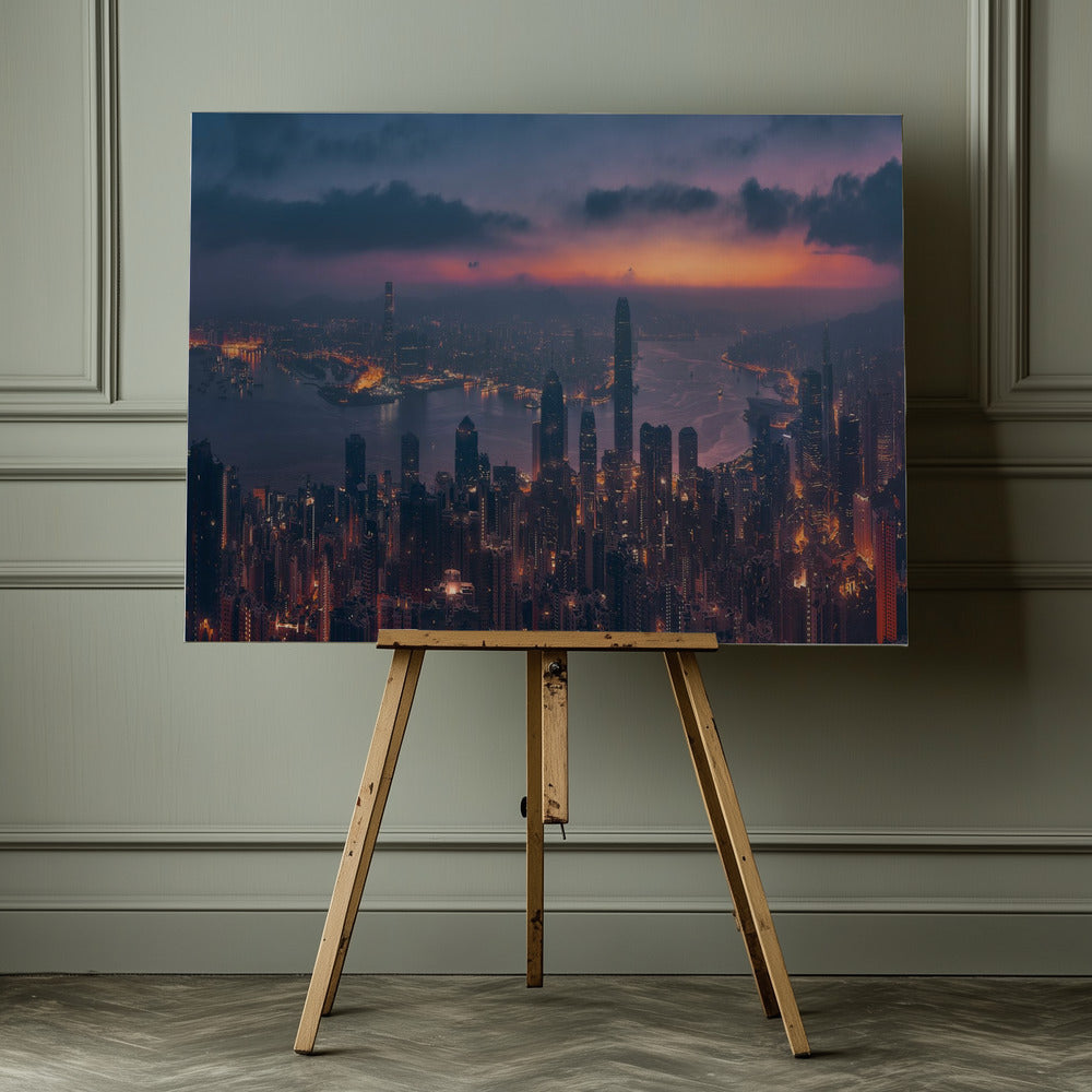 Sunrising Hong Kong - Poster / Art Print - interiör
