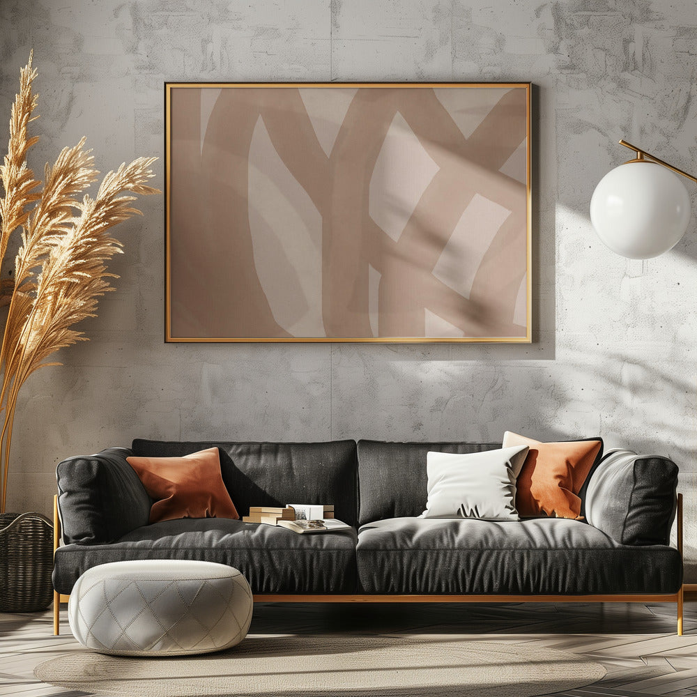 Neutral Abstract Watercolor In Nude and Pastel  9 - Poster / Art Print - interiör