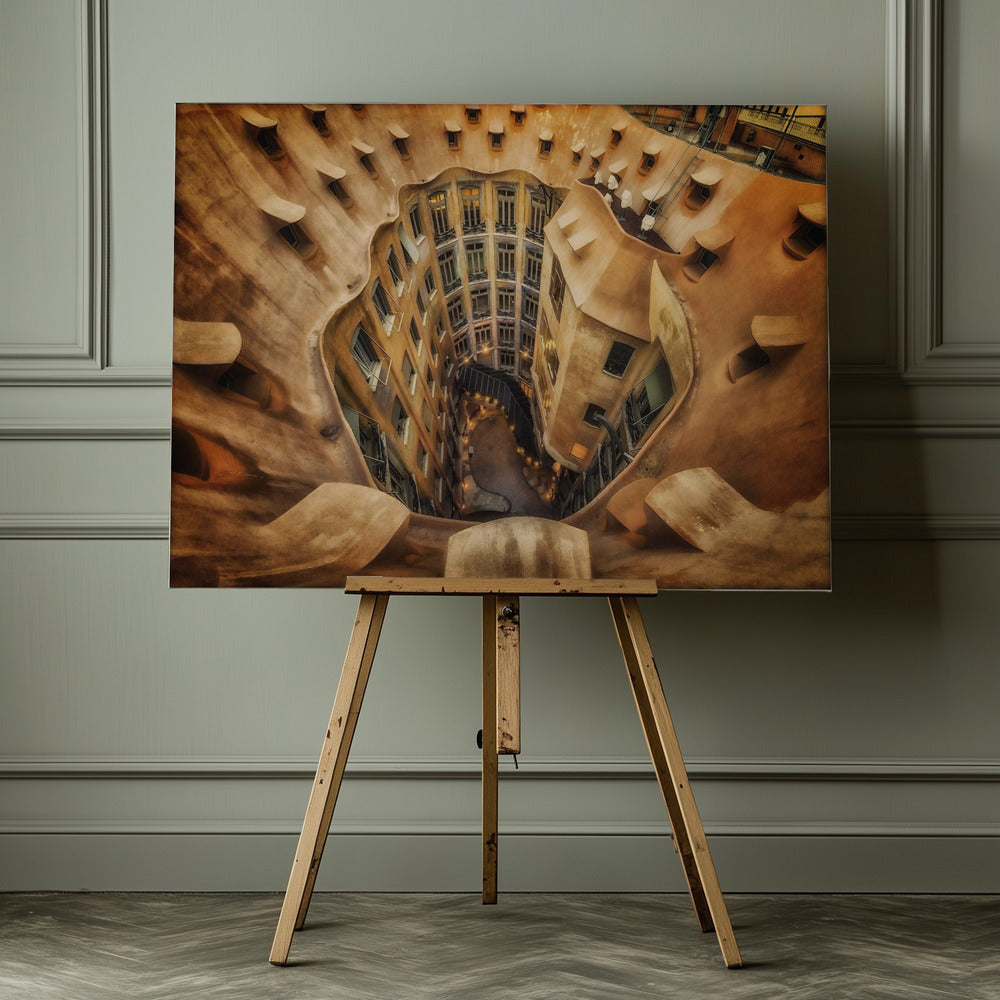 Casa Milà, La Pedrera, Barcelona. - Poster / Art Print - interiör