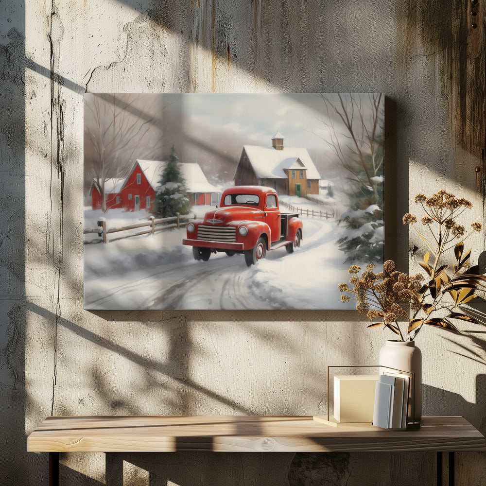 Christmas Truck - Poster / Art Print - interiör