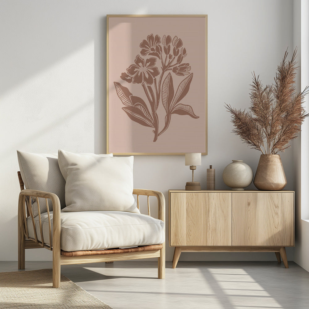 Mocha Florals - Poster / Art Print - interiör