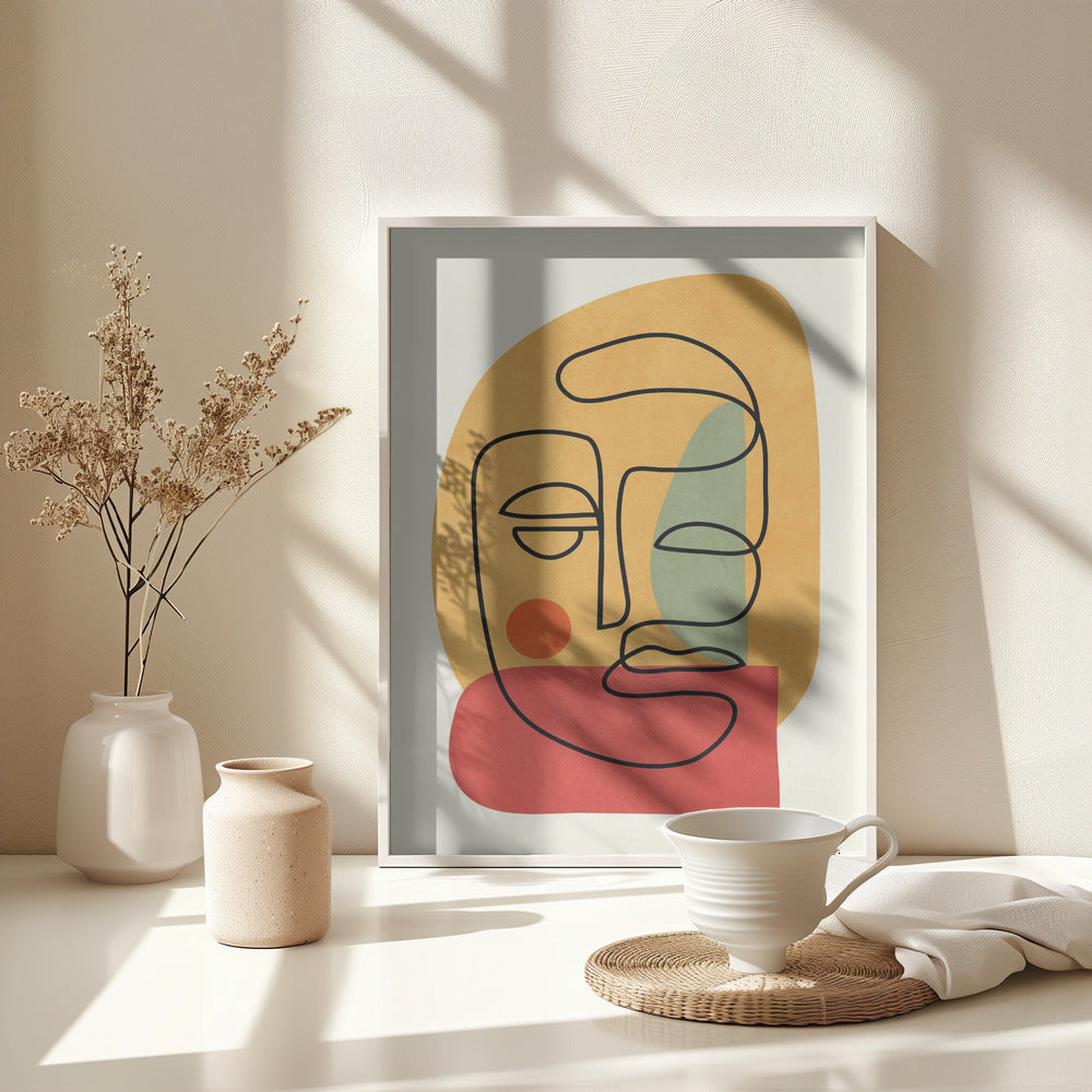Abstract Faces 8 - Poster / Art Print - interiör