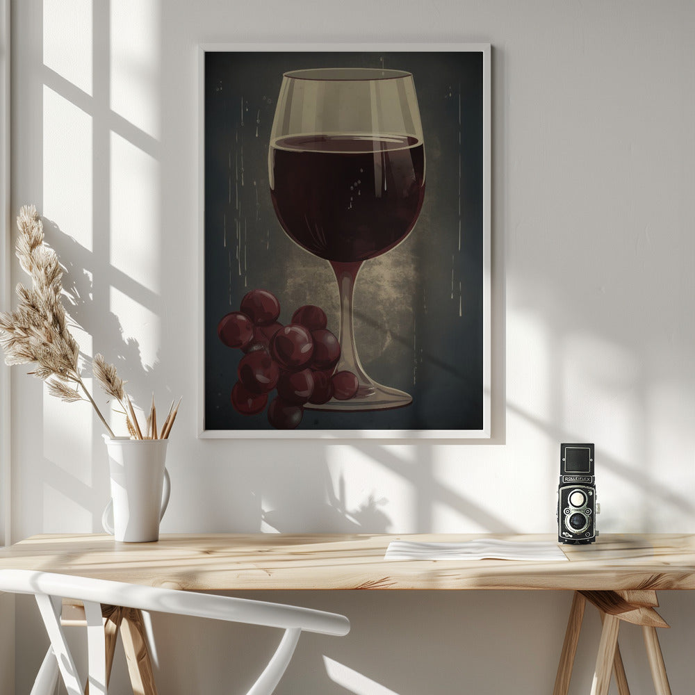 Red Red Wine No 1 - Poster / Art Print - interiör
