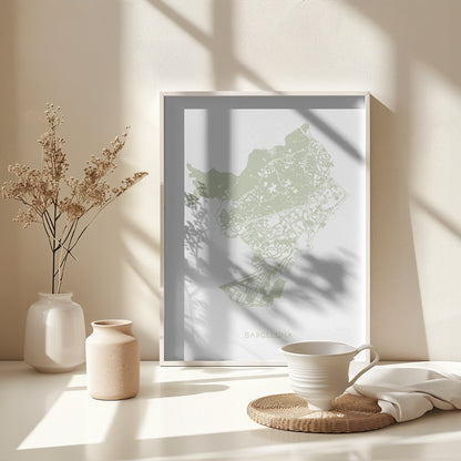 Barcelona Map - Poster / Art Print - interiör
