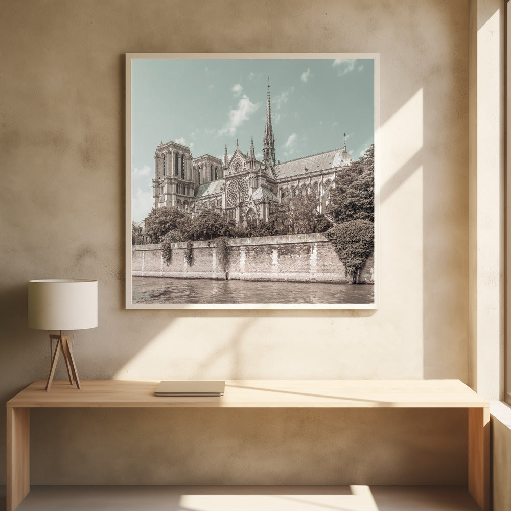 PARIS Cathedral Notre-Dame | urban vintage style - Poster / Art Print - interiör