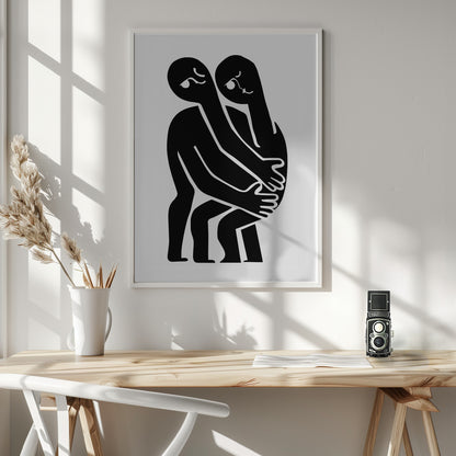 Abstract Hug No 1 - Poster / Art Print - interiör