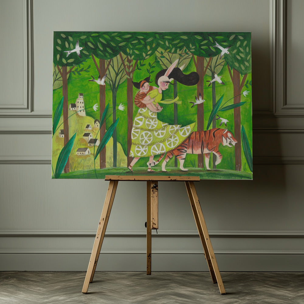 Walking through the woods - Poster / Art Print - interiör