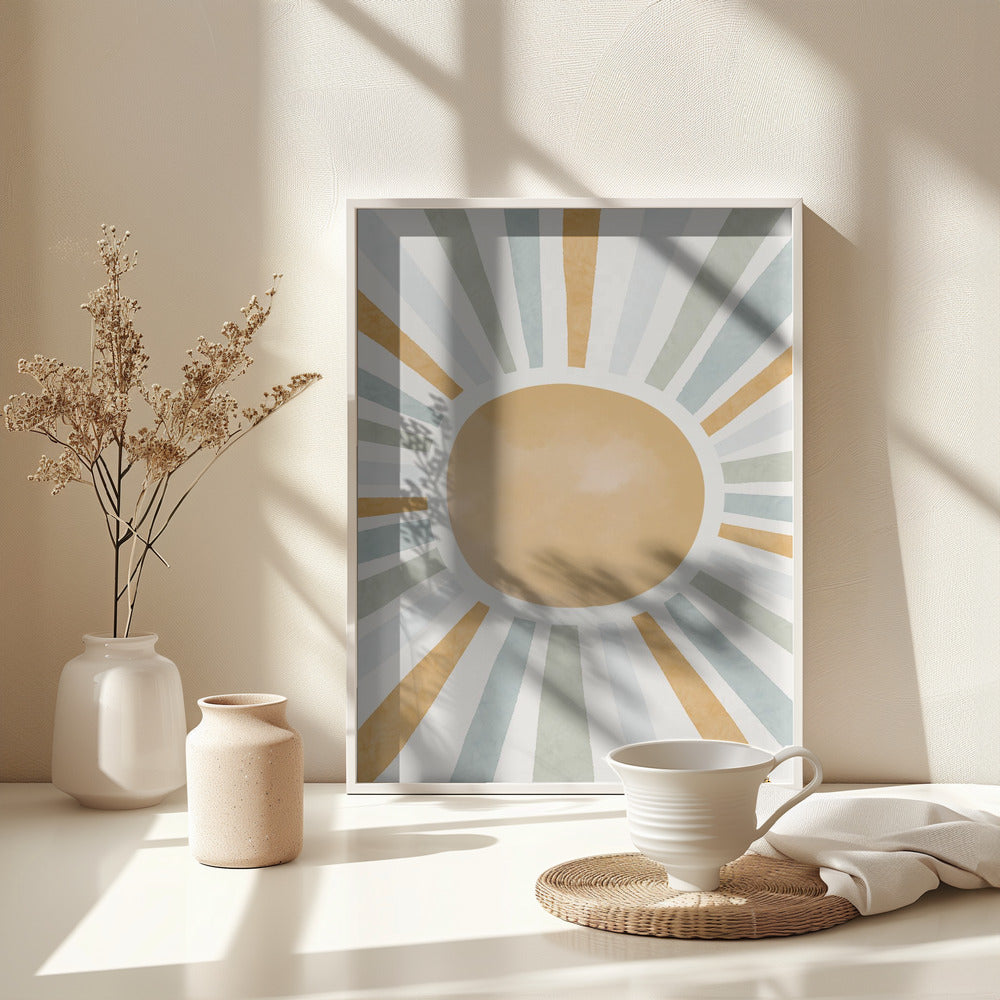 Radiant Sunburst - Poster / Art Print - interiör