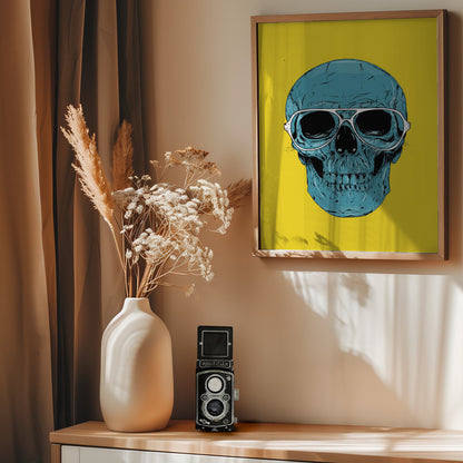 Blue Skull - Poster / Art Print - interiör