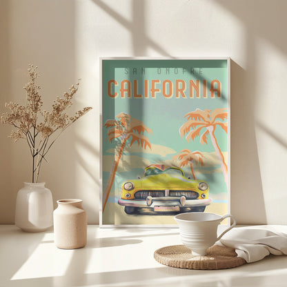 California Surf Poster - Poster / Art Print - interiör