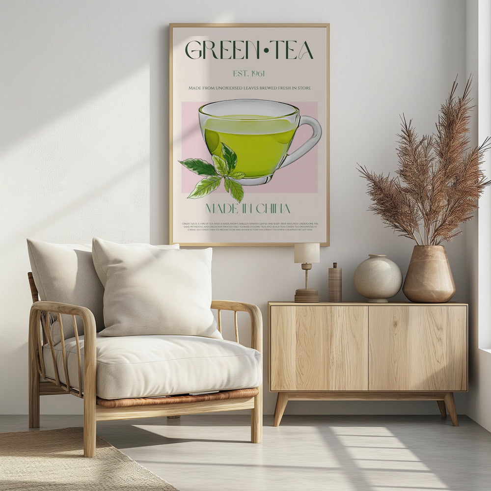 Green Tea - Poster / Art Print - interiör