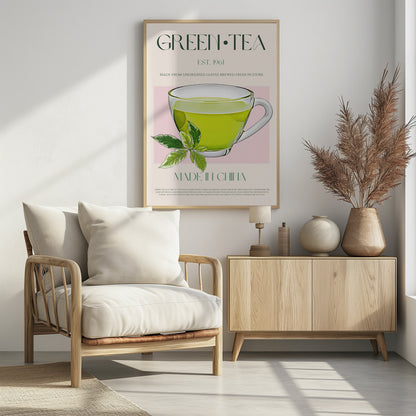 Green Tea - Poster / Art Print - interiör