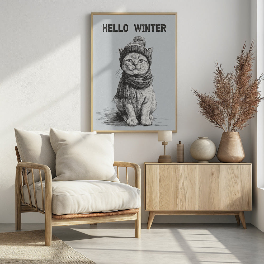 Hello Winter - Poster / Art Print - interiör