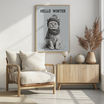 Hello Winter - Poster / Art Print - interiör