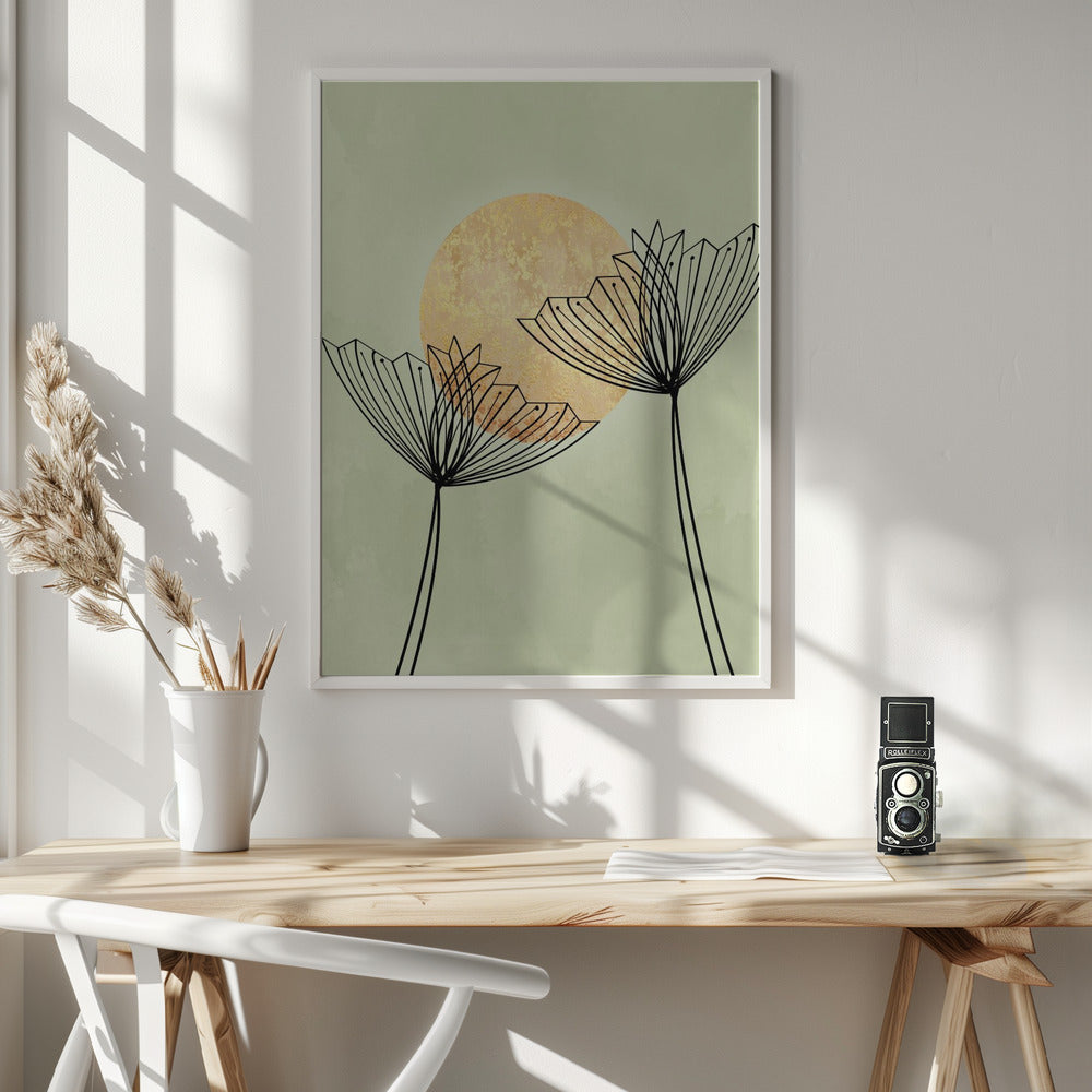 Abstract Botanical Art Print - Poster / Art Print - interiör