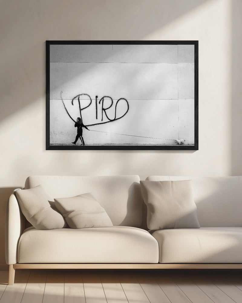 The Lady with the Dog - Poster / Art Print - interiör